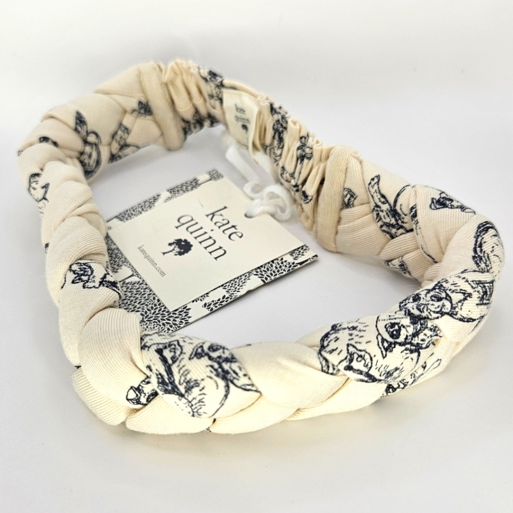 3 NWT Kate Quinn Skinny Braided Headband Slate Pitbulls